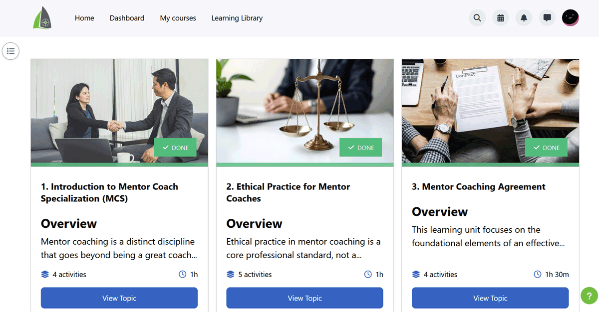 eLearning Portal Dashboard eLearning Portal Dashboard View